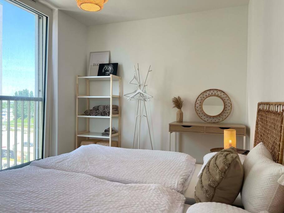 Donaublick Oasis: Stylische Wohnung 비엔나 외부 사진