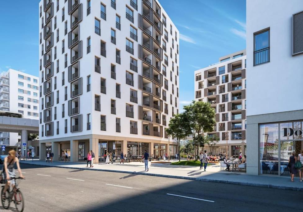 Donaublick Oasis: Stylische Wohnung 비엔나 외부 사진
